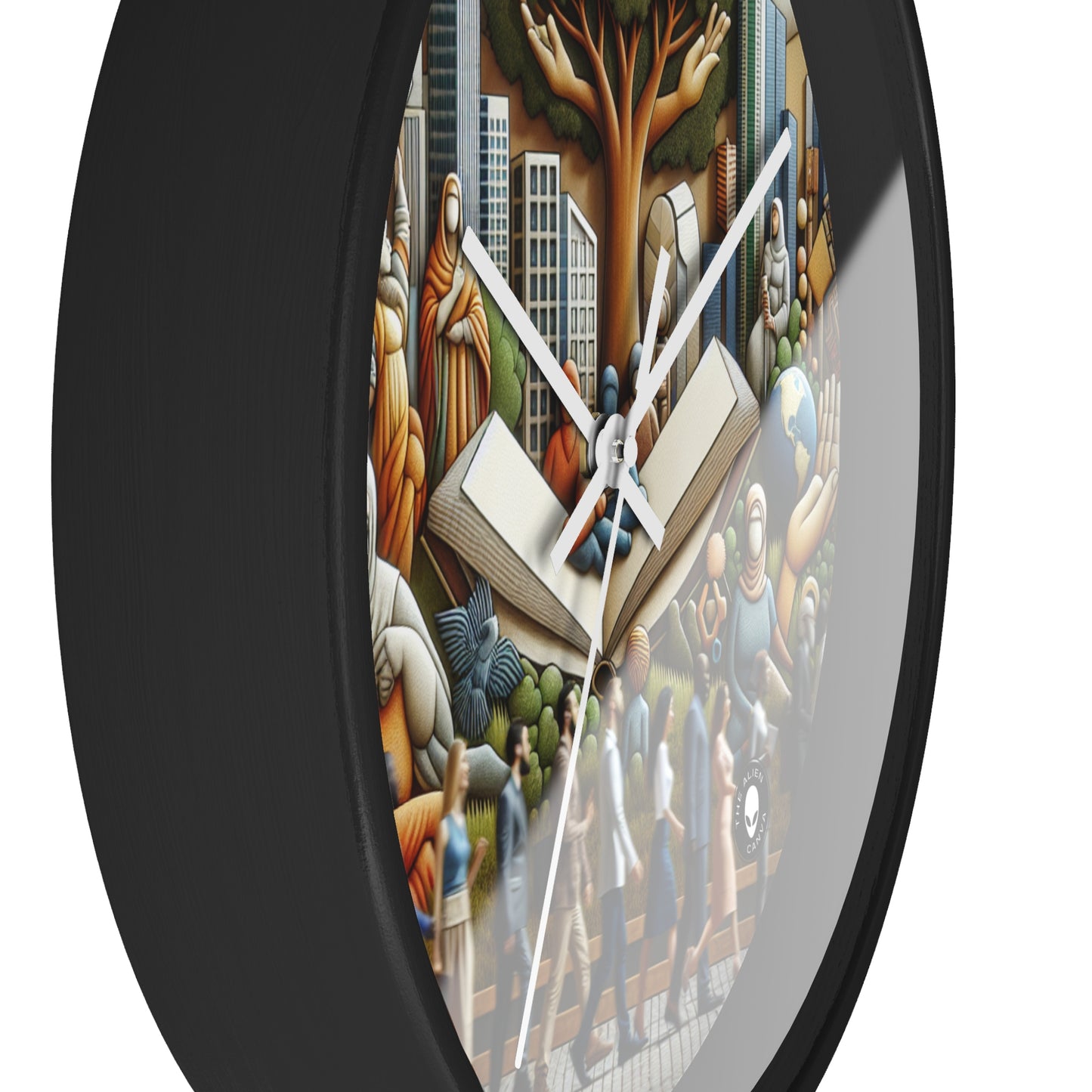 "Unity in Diversity: A Social Sculpture Celebrating Interconnectedness" - The Alien Wall Clock Social Sculpture