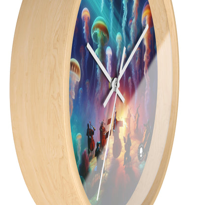 "Jellyfish Serenade: An Underwater Symphony" - The Alien Wall Clock