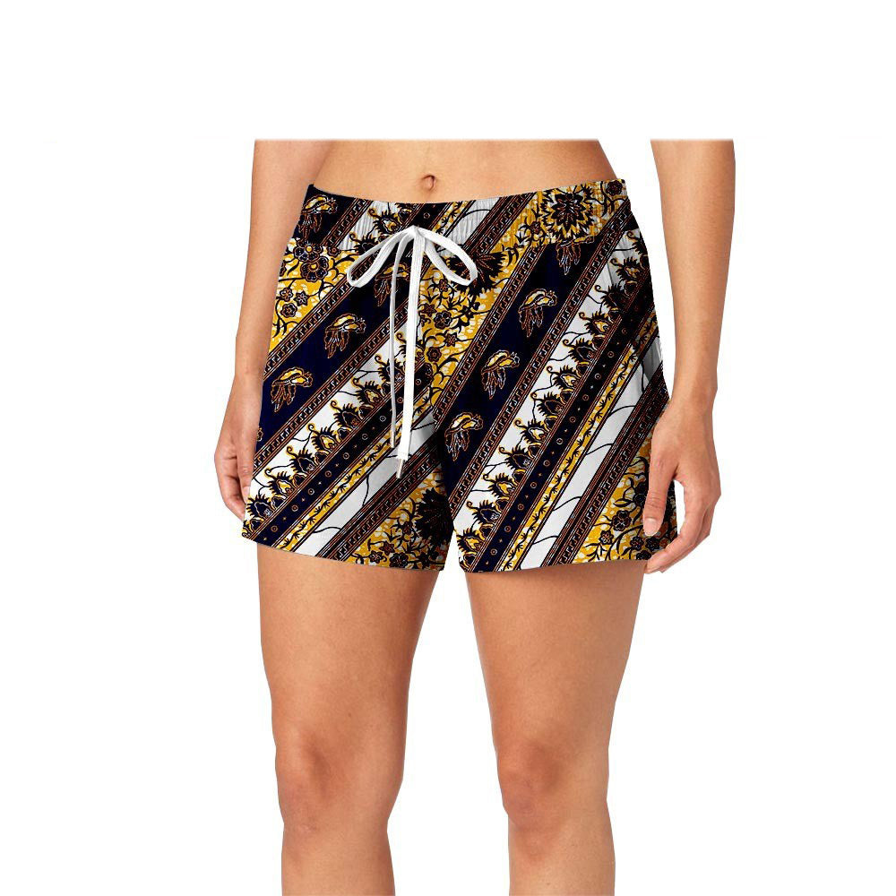 Short en batik de coton imprimé