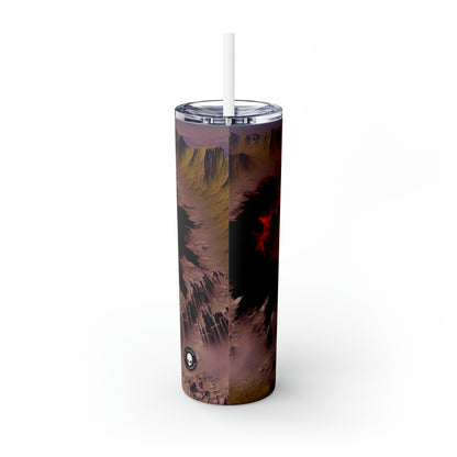 "Fallen Power: The Destruction of the Rings of Power" - The Alien Maars® Skinny Tumbler with Straw 20oz