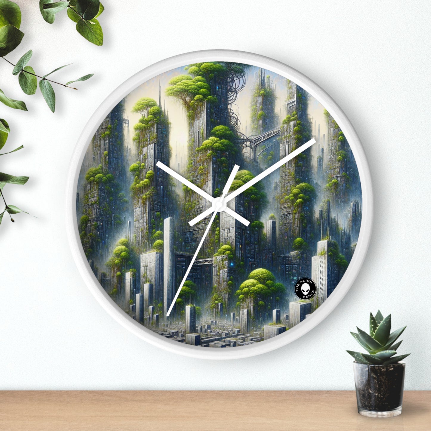 "Biodome Cityscape": el reloj de pared extraterrestre