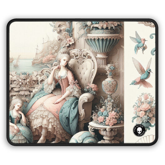 "Enchantement dans les jardins pastel : Rococo Fairy Princess" - Le tapis de souris Alien Gaming Rococo
