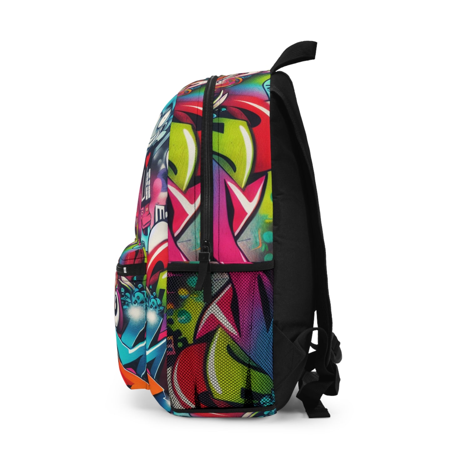 "Neon Horizon: The Vibrant Future Metropolis" - The Alien Backpack Street Art / Graffiti