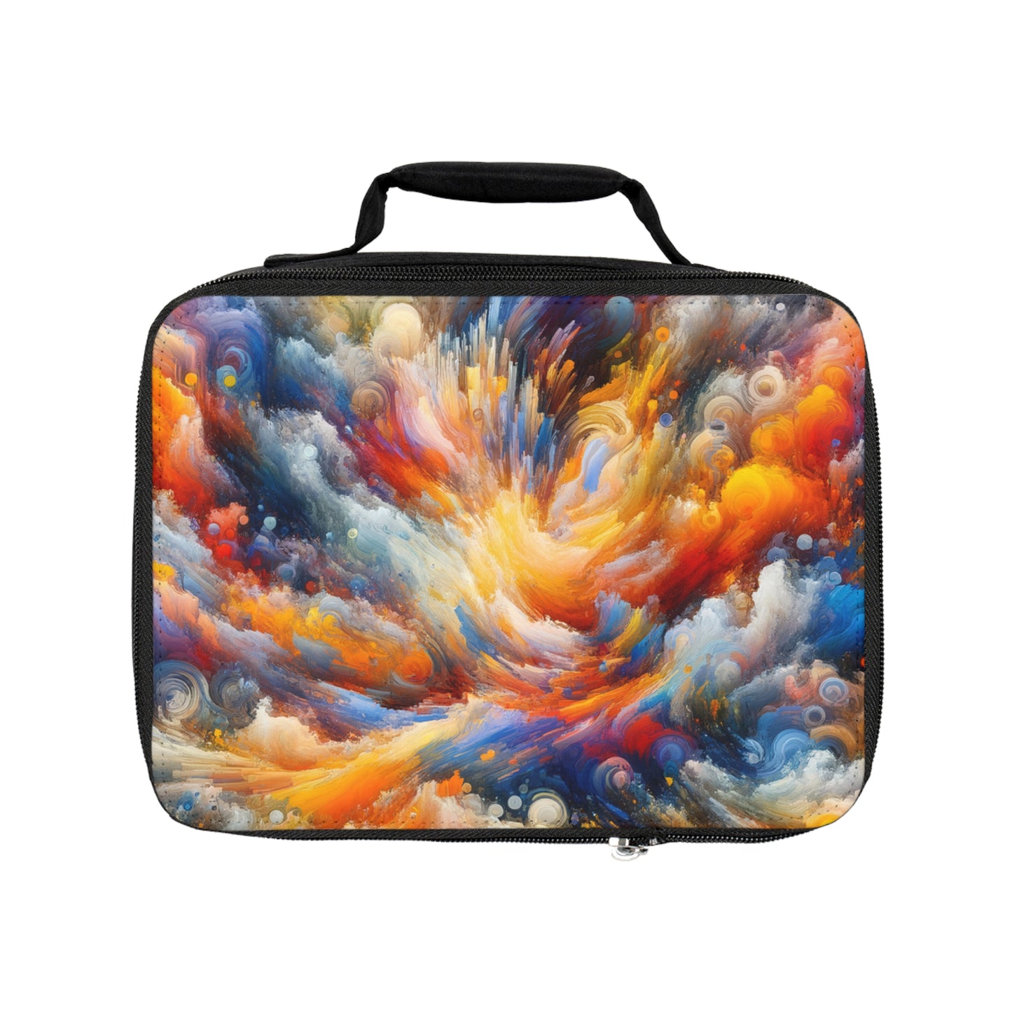 "Chaos vibrant". - Le sac à lunch Alien Style expressionnisme abstrait