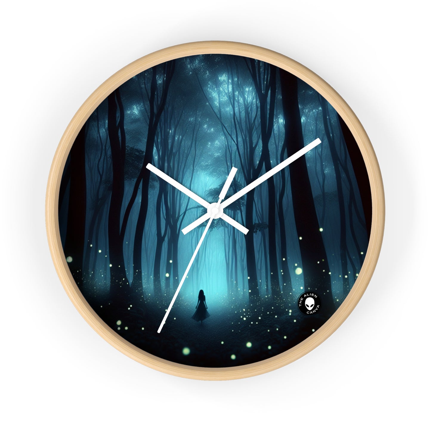 "Guided by Fireflies: A Forest's Secret Lightshow" - The Alien Wall Clock