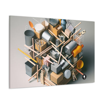 "Household Monochrome: Crafting a 3D Cubist Artwork" - The Alien Canva Cubism