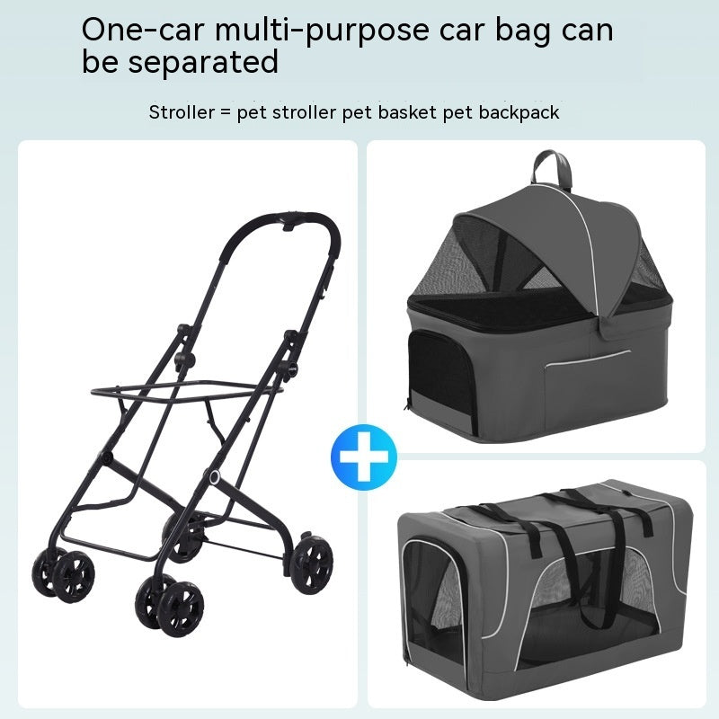 Small Dog Lightweight Folding Cat Dog Trolley