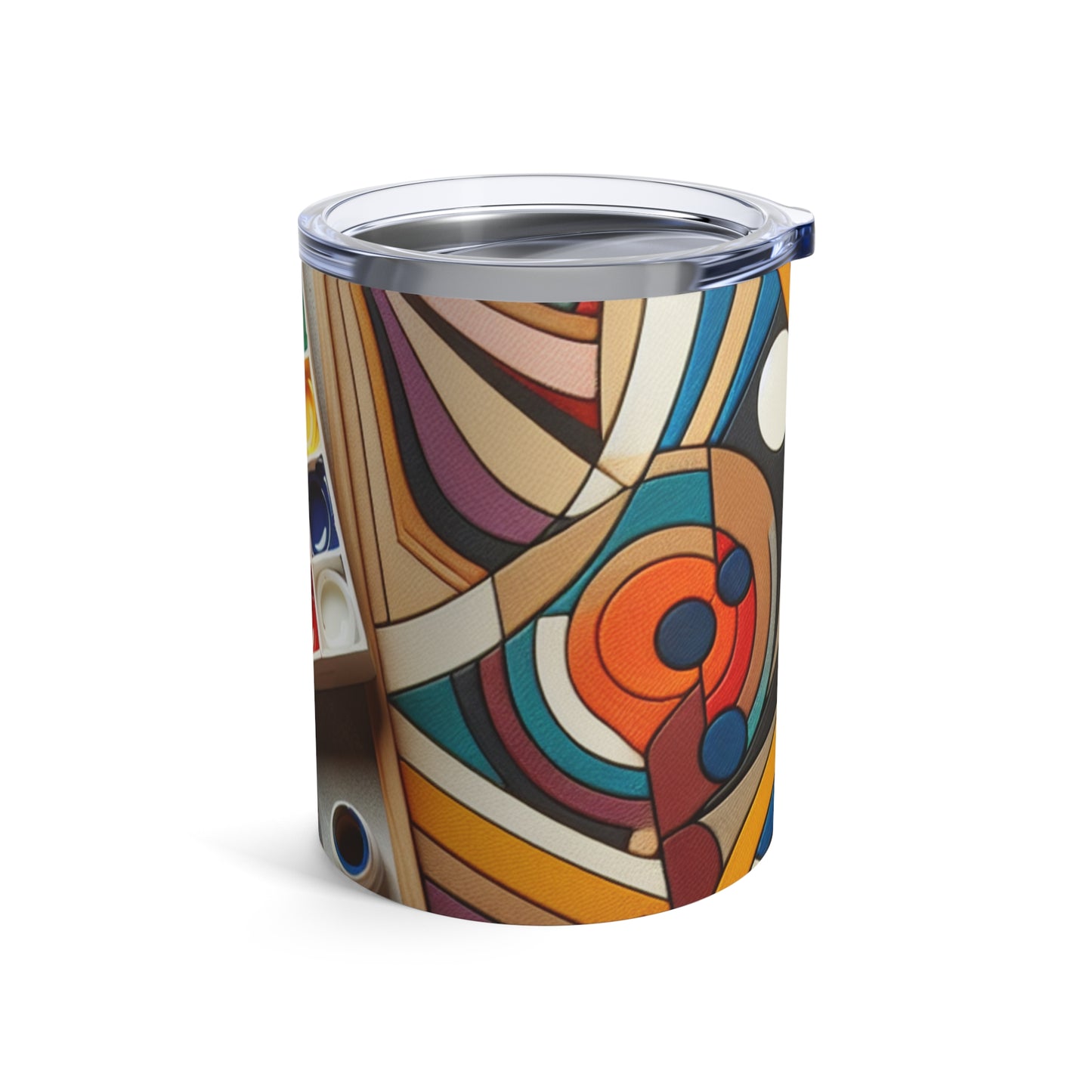 "Chaos de la vie nocturne : un hommage abstrait et dynamique à l'énergie vibrante de la ville" - The Alien Tumbler 10oz Abstract Art