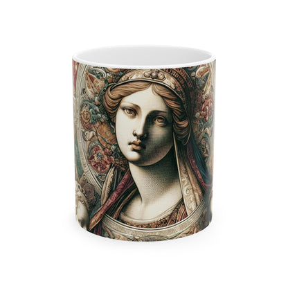 "Mystical Banquet: A Renaissance Fantasy" - The Alien Ceramic Mug 11oz Renaissance