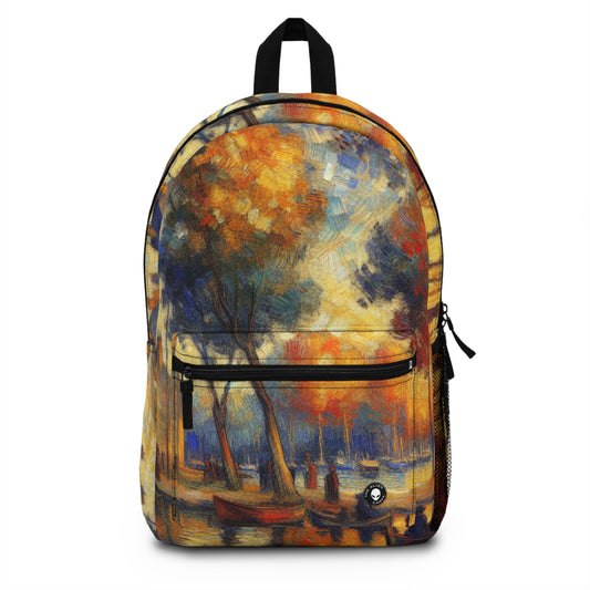 "Rainy Evening: A Post-Impressionist Cityscape" - The Alien Backpack Post-Impressionism
