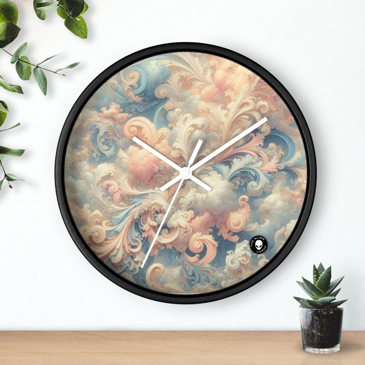 "Rococo Reverie : une scène de salle de bal luxueuse" - L'horloge murale Alien Rococo