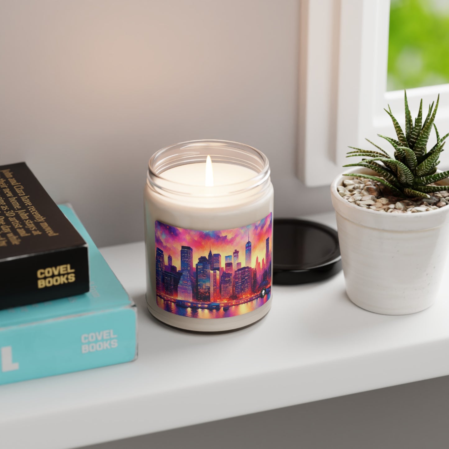 Hidden Oasis: A Spontaneous Impressionism Masterpiece in Vibrant Hues - The Alien Scented Soy Candle 9oz Impressionism