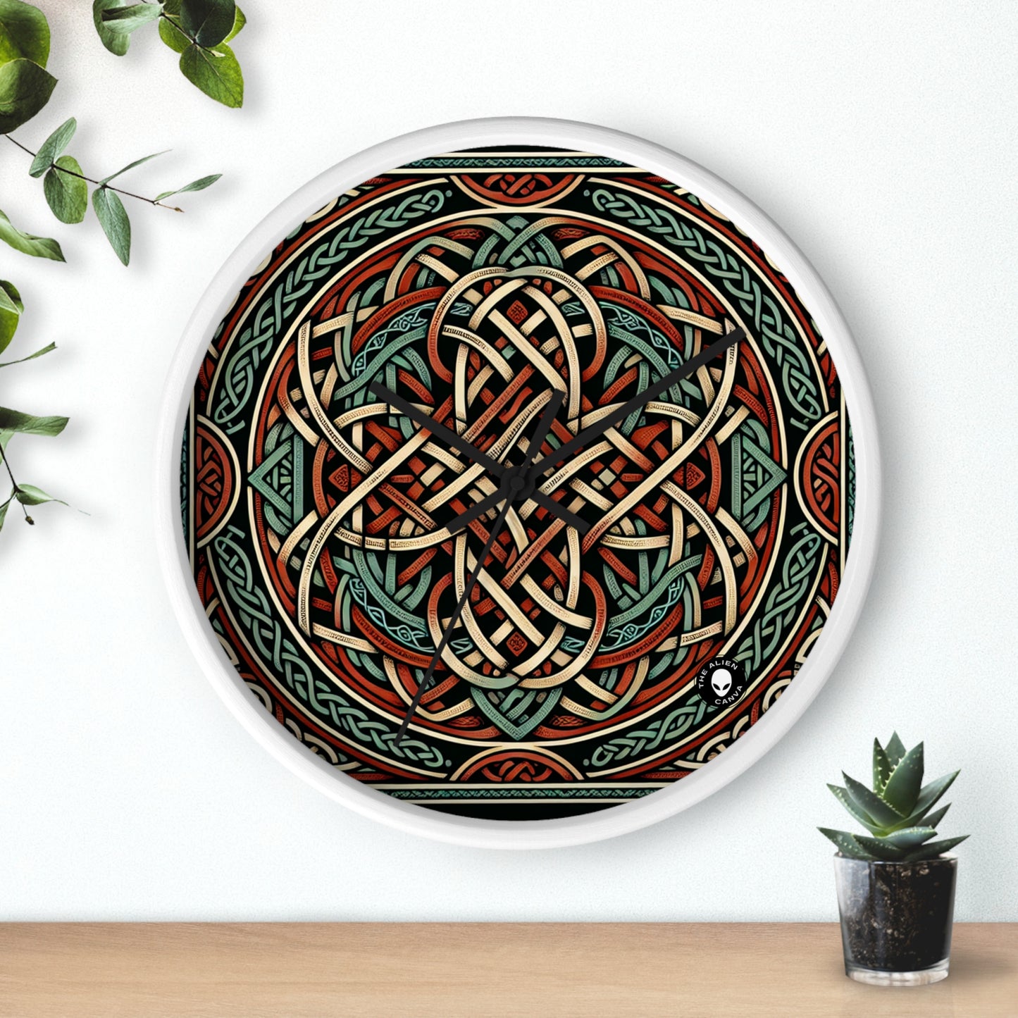 "Majesticiosa visión celta: una fascinante obra de arte inspirada en los acantilados de Moher" - The Alien Wall Clock Celtic Art