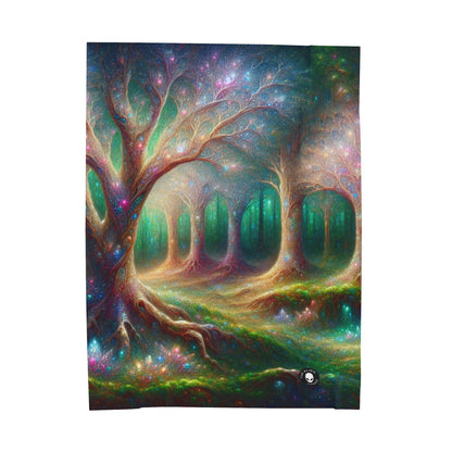 "Crystal Forest Fantasia" - La manta de felpa de pana alienígena