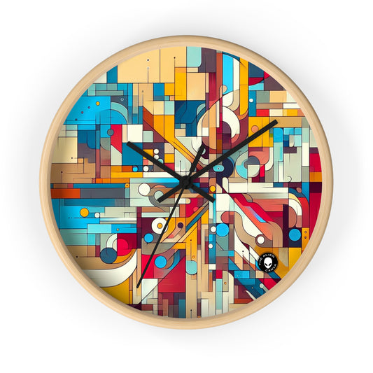 "Galactic Whirlwind: An Abstract Exploration of Cosmic Mysteries" - The Alien Wall Clock Abstract Art