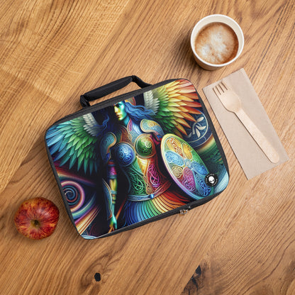 "Déesse guerrière au cœur de lion : une œuvre d'art d'inspiration celtique" - Le sac à lunch Alien Art celtique