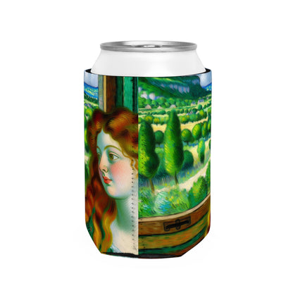 "French Countryside Escape" - The Alien Can Cooler Sleeve Post-Impressionism Style