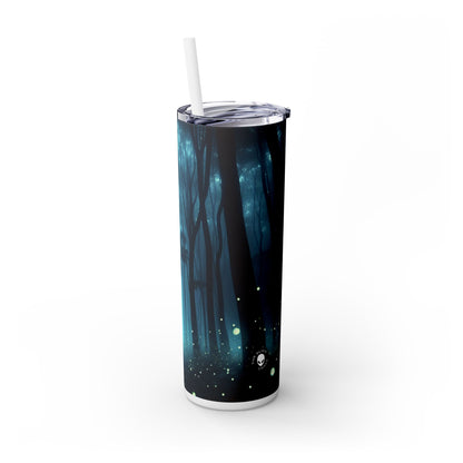 "Guided by Fireflies: A Forest's Secret Lightshow" - The Alien Maars® Skinny Tumbler with Straw 20oz