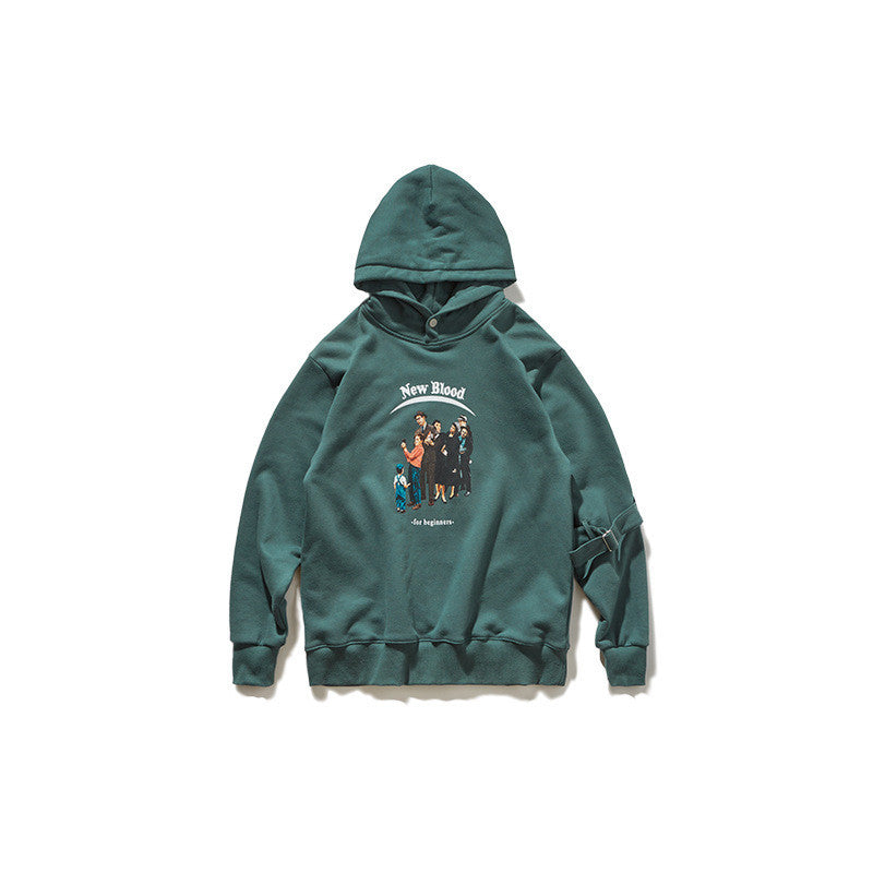 Printed hooded sweatshirt