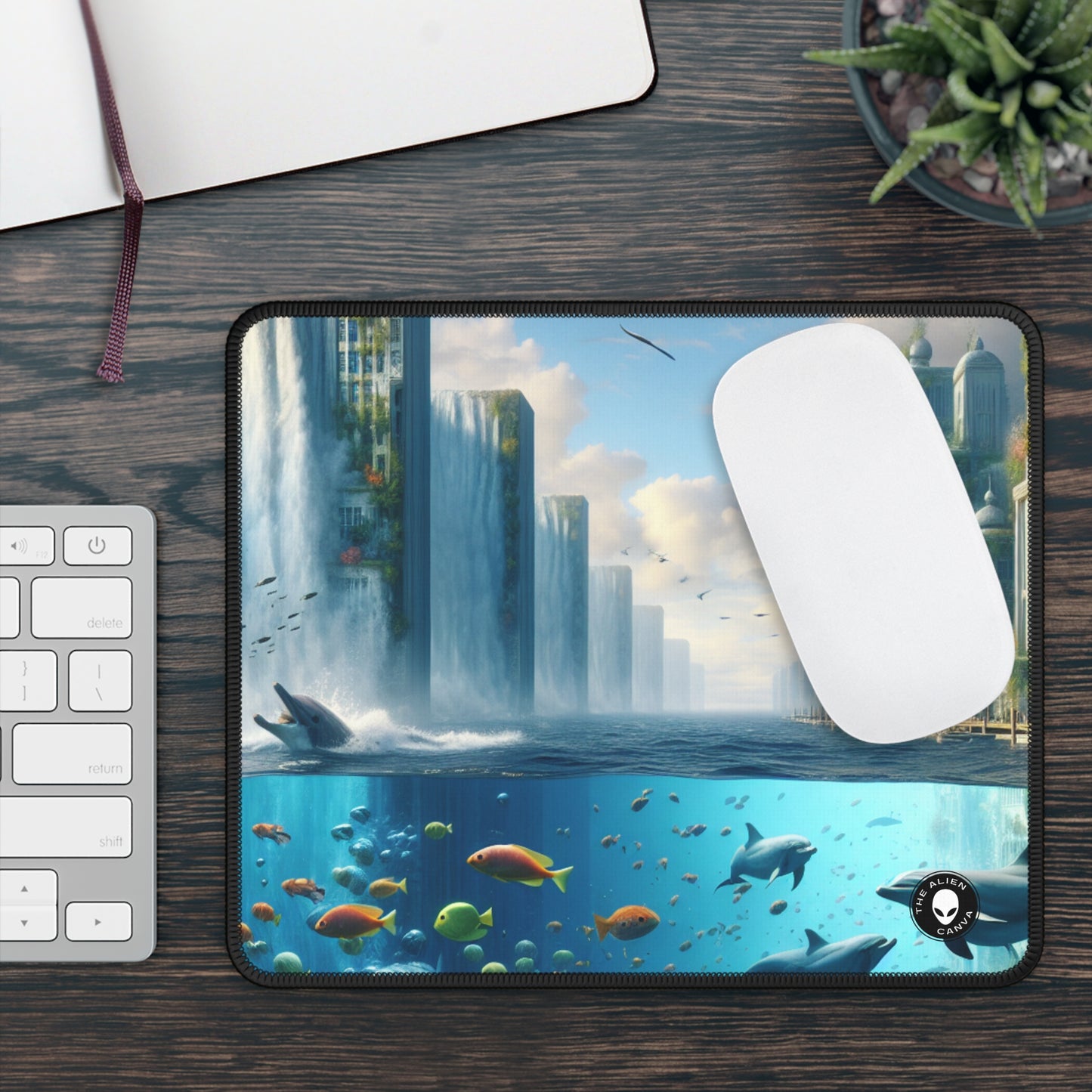 "City of Atlantis: Imagination Unleashed" - The Alien Gaming Mouse Pad