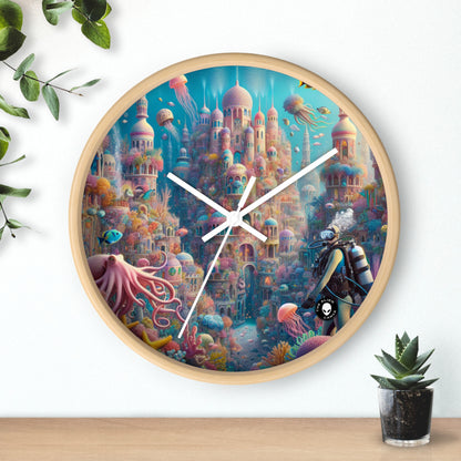 "Treasure of the Deep: A Fantastical Underwater City" - The Alien Wall Clock