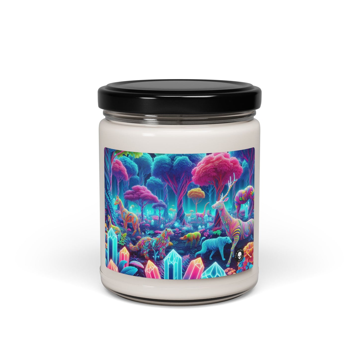 « Glowing Enchantment : Neon Forest » - Bougie parfumée au soja Alien 9oz