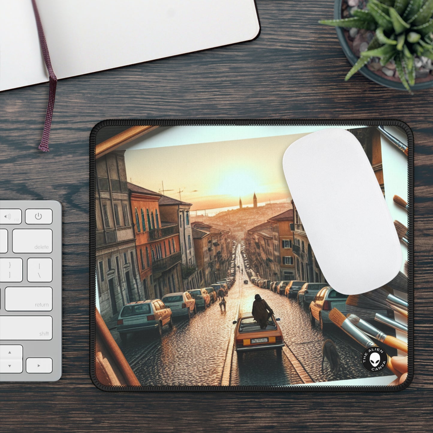 "Serenidad en las pinceladas: realismo inmersivo en la tranquilidad de la naturaleza" - The Alien Gaming Mouse Pad Realism