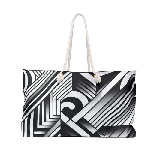 "Swirling Kaleidoscope: A Bold Op Art Vortex" - The Alien Weekender Bag Optical Art (Op Art)