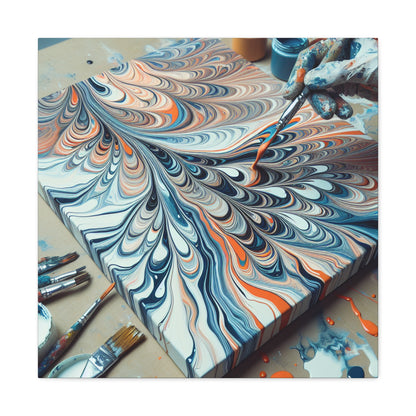 "Tilting the Canvas: Acrylic Pouring Exploration" - The Alien Canva Acrylic Pouring Style