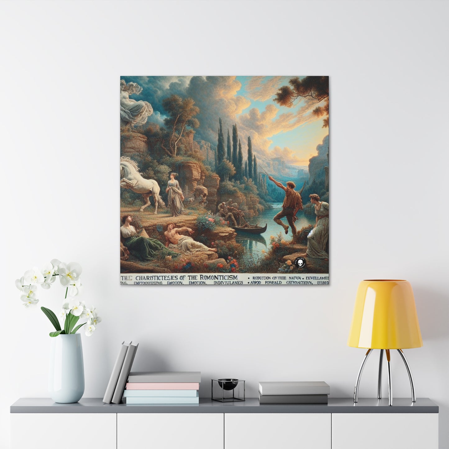 "Sunset Serenade: A Romantic Landscape" - The Alien Canva Romanticism