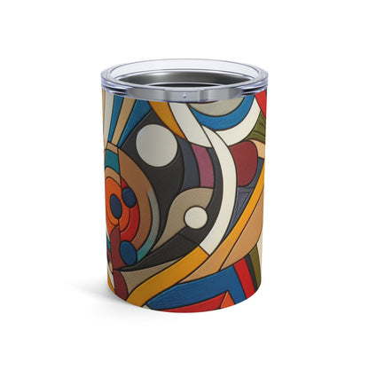 "Chaos de la vie nocturne : un hommage abstrait et dynamique à l'énergie vibrante de la ville" - The Alien Tumbler 10oz Abstract Art