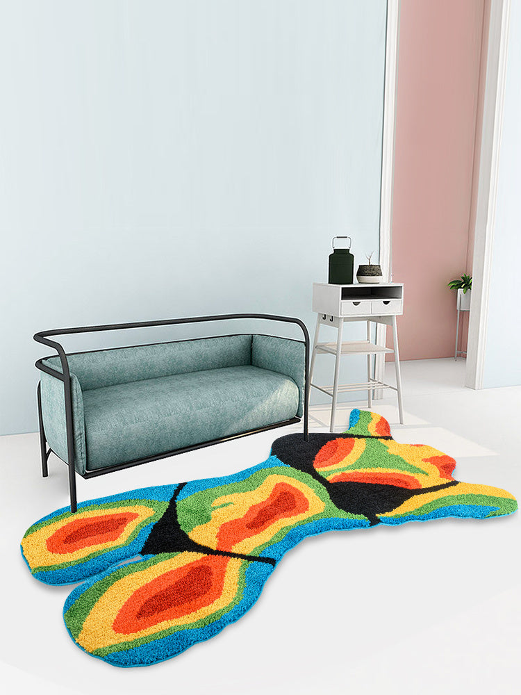 Tapis touffeté à imagerie thermique pour fille, Bikini, pour fille, personnalité, salon, salle de bain, peluche, Art de la maison, corps humain