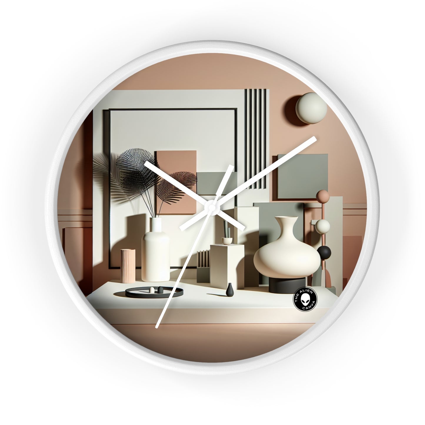 "Harmony in Geometry: A Minimalist Digital Art Exploration" - The Alien Wall Clock Post-minimalism