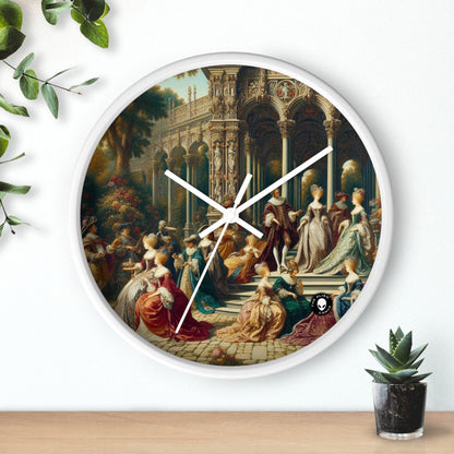 "Elegancia real: un retrato de jardín de inspiración gótica" - The Alien Wall Clock International Gothic