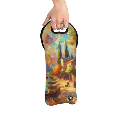 Golden Dusk: A Serene Impressionist Stroll by the Water - The Alien Wine Tote Bag Impressionism