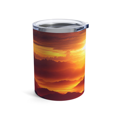 "Dawning Peaks : Un lever de soleil sur une montagne" - The Alien Tumbler 10oz