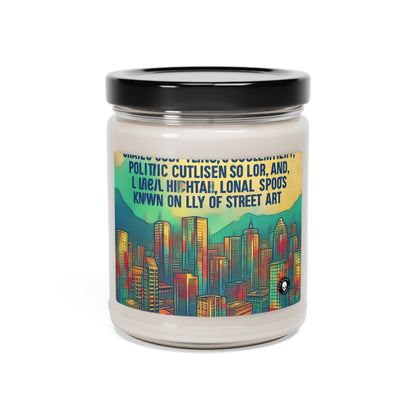 "Mythe urbain : la fusion vibrante du Street Art" - La bougie de soja parfumée Alien 9oz Street Art