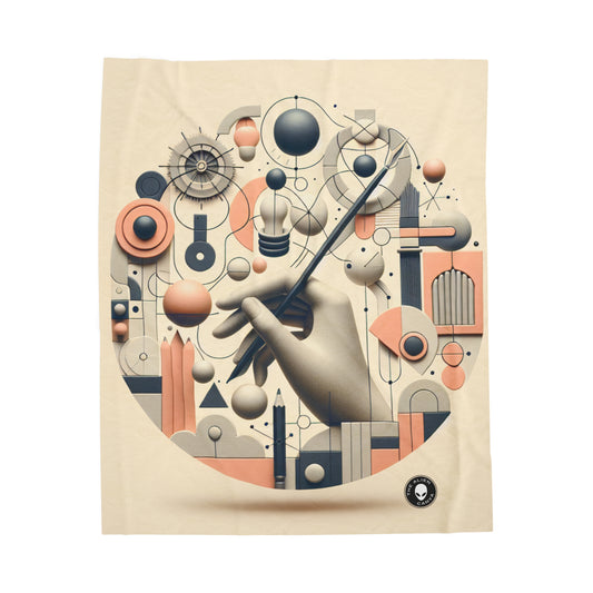"Tech-Nature Fusion: An Artistic Exploration" - The Alien Velveteen Plush Blanket Conceptual Art