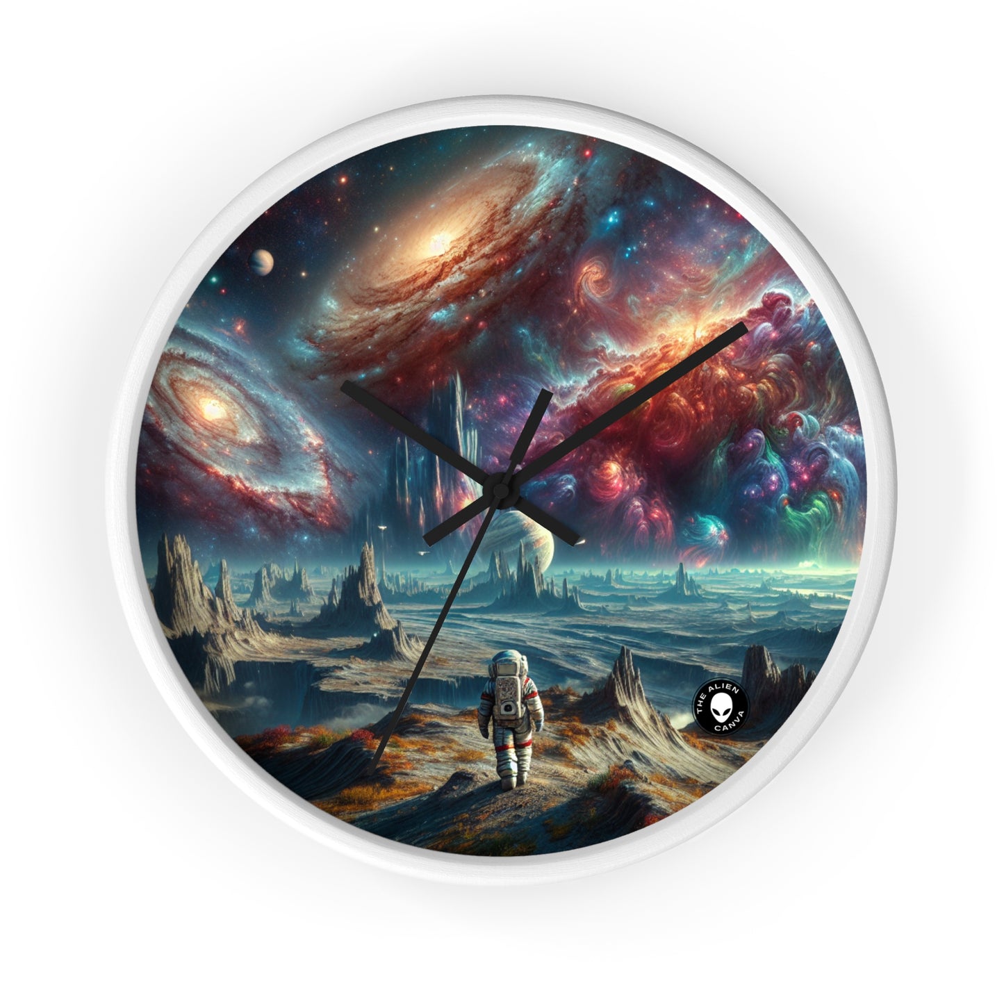 "Exploring the Celestial Realm" - The Alien Wall Clock