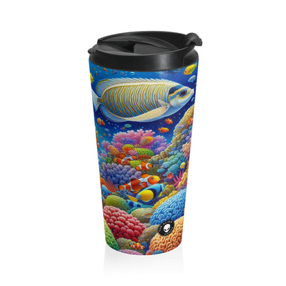 "Paraíso tropical: país de las maravillas submarinas": taza de viaje de acero inoxidable de Alien