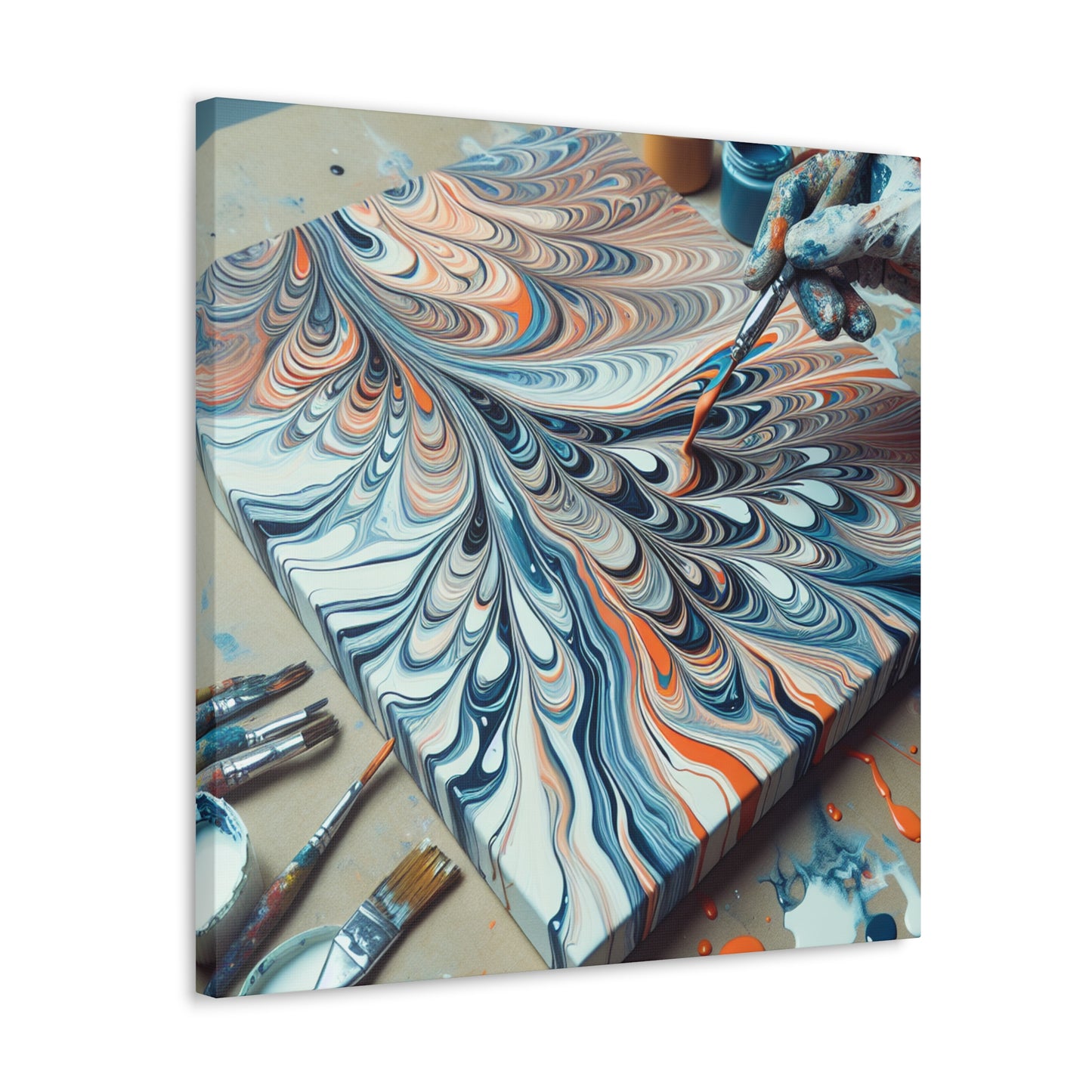 "Tilting the Canvas: Acrylic Pouring Exploration" - The Alien Canva Acrylic Pouring Style