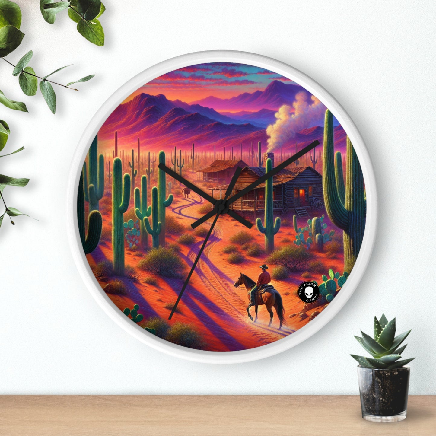 "Lluvia resplandeciente: el reflejo de una ciudad" - The Alien Wall Clock Realism