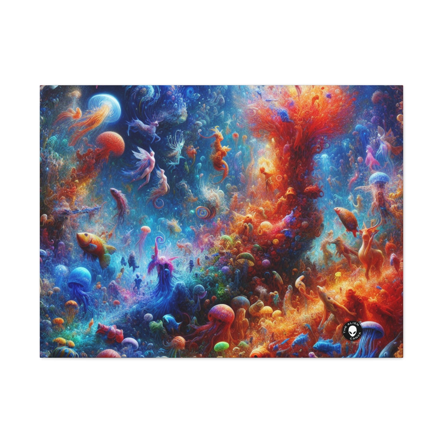 "Glowing Coral Dance Party" - The Alien Canva