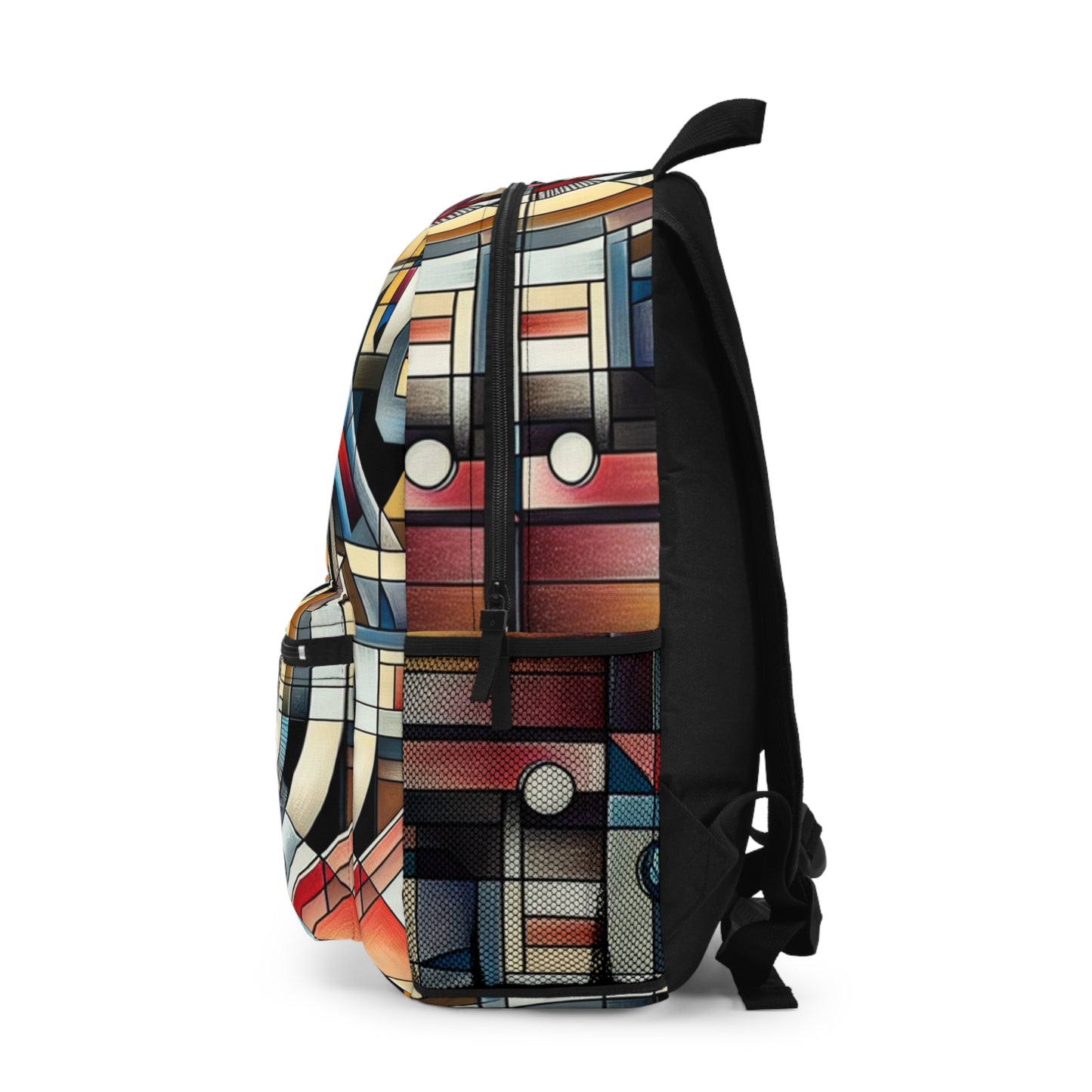 "City Lights: Geometric Nightfall" - The Alien Backpack Geometric Abstraction