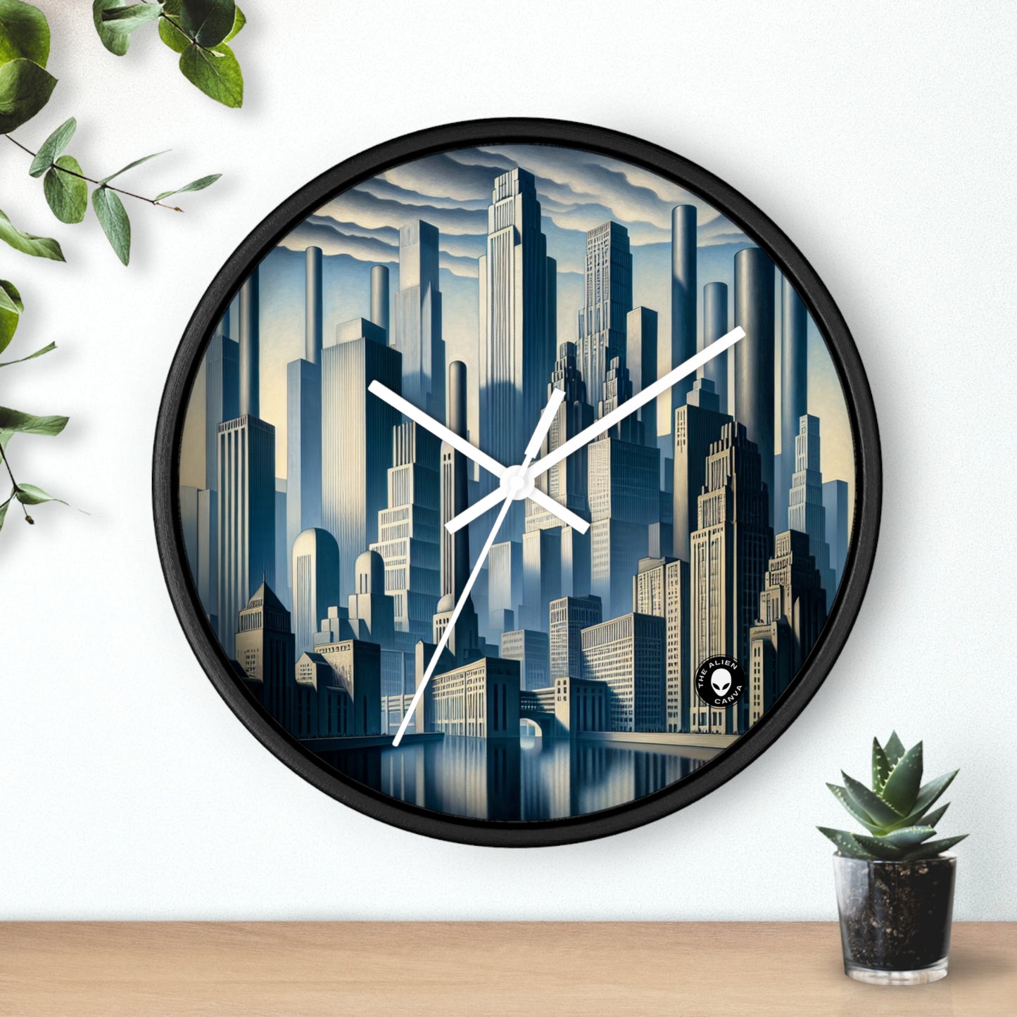 "Modern Metropolis: A Precisionism Perspective" - The Alien Wall Clock Precisionism