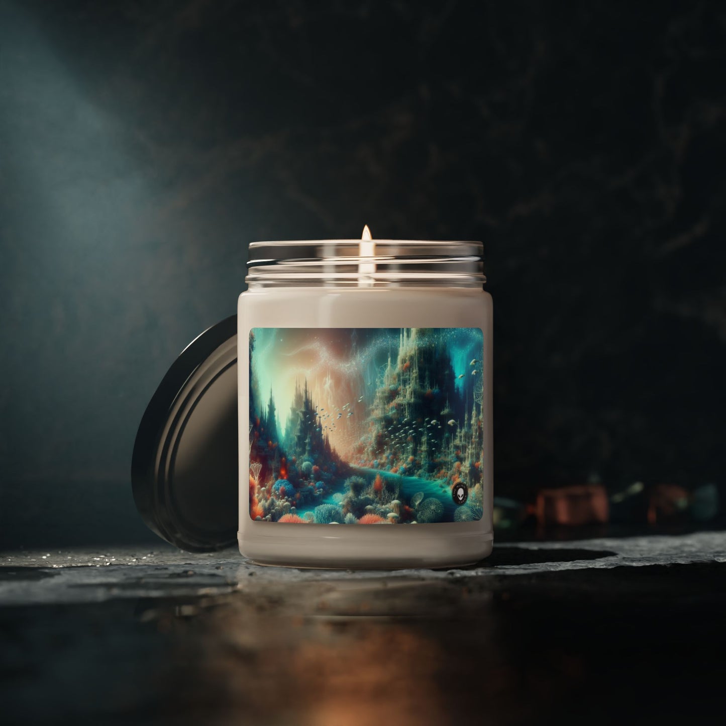 « Deep Sea Dreamscape » – Bougie parfumée au soja Alien 9oz