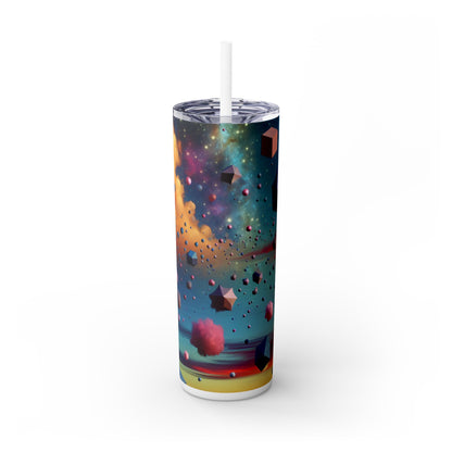 "Dimensiones flotantes: un cielo surrealista" - Vaso delgado con pajita de 20 oz de Alien Maars®