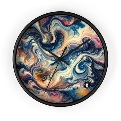 Forêt tropicale luxuriante : Coulée acrylique inspirée de la beauté tropicale - L'horloge murale Alien