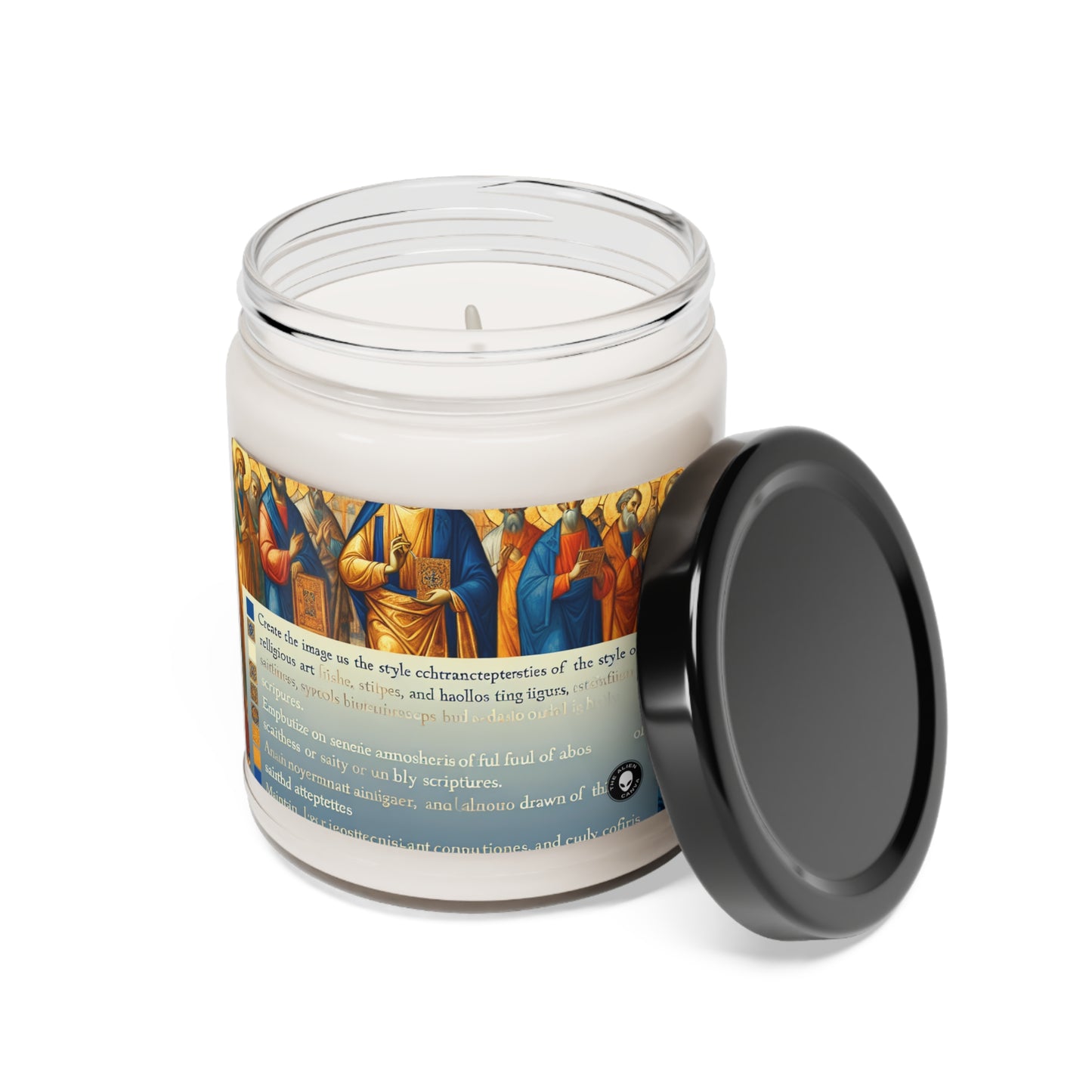 "Forged in Faith: The Journey from Despair to Hope" - The Alien Scented Soy Candle 9oz Religious Art