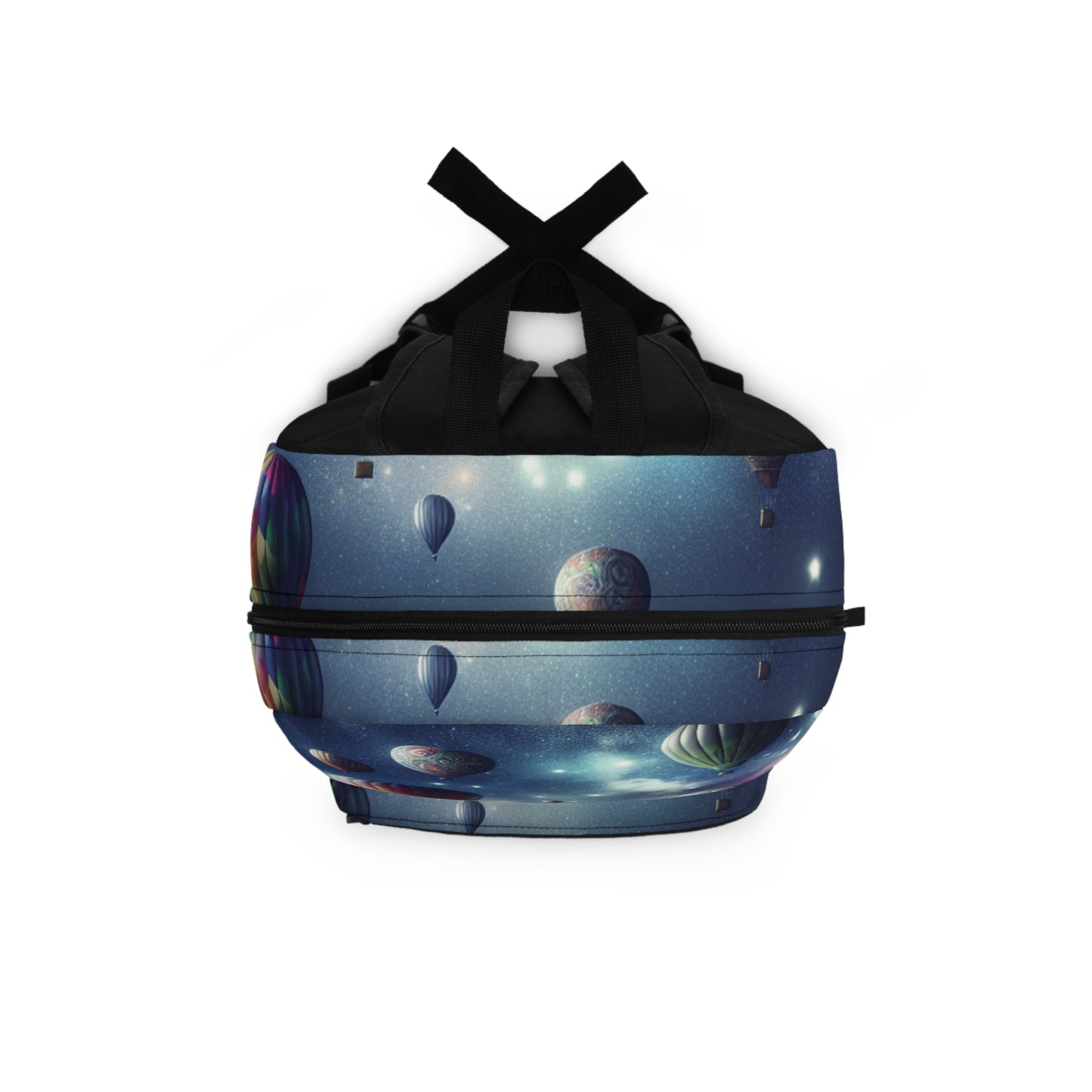 "Starry Night Voyage: Hot Air Balloons Over the City" - The Alien Backpack